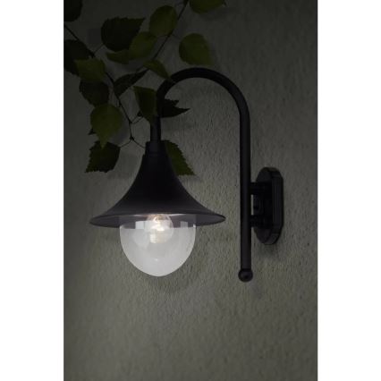 Brilliant - Väli seinavalgusti BERNA 1xE27/60W/230V IP44 must