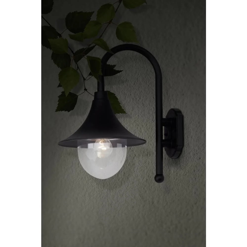 Brilliant - Väli seinavalgusti BERNA 1xE27/60W/230V IP44 must