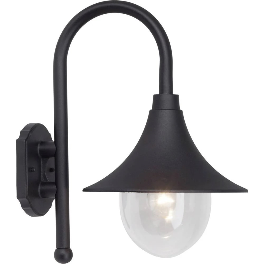 Brilliant - Väli seinavalgusti BERNA 1xE27/60W/230V IP44 must
