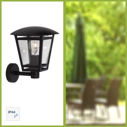 Brilliant - Välisseinale kinnitatav seinavalgusti RILEY 1xE27/40W/230V IP44 must