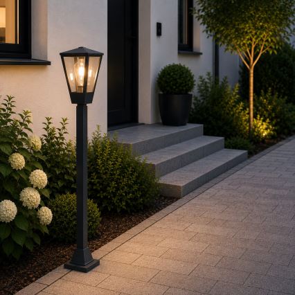 Brilliant - Välisvalgusti WESTDLIFF 1xE27/20W/230V 98,4 cm IP44 antratsiit