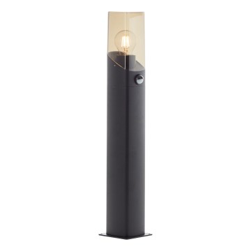 Brilliant - Välivalgusti koos anduriga MINOU 1xE27/10W/230V IP44 must/suitsune
