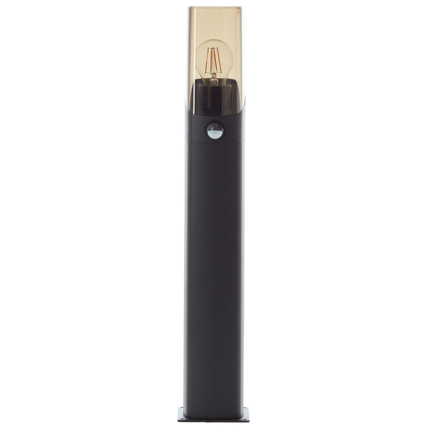Brilliant - Välivalgusti koos anduriga MINOU 1xE27/10W/230V IP44 must/suitsune