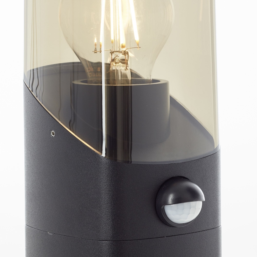 Brilliant - Välivalgusti koos anduriga MINOU 1xE27/10W/230V IP44 must/suitsune