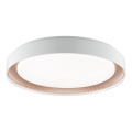 Brilliant - WALDO LED-hämardatav laelamp, 36 W, 230 V, reguleeritav värvitemperatuur 3000–6500 K, Ø 48,5 cm, valge/roosakuld, koos kaugjuhtimispuldiga