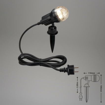 Brilo 3078-015 - LED Välivalgusti TERRA 1xGU10/3W/230V IP44