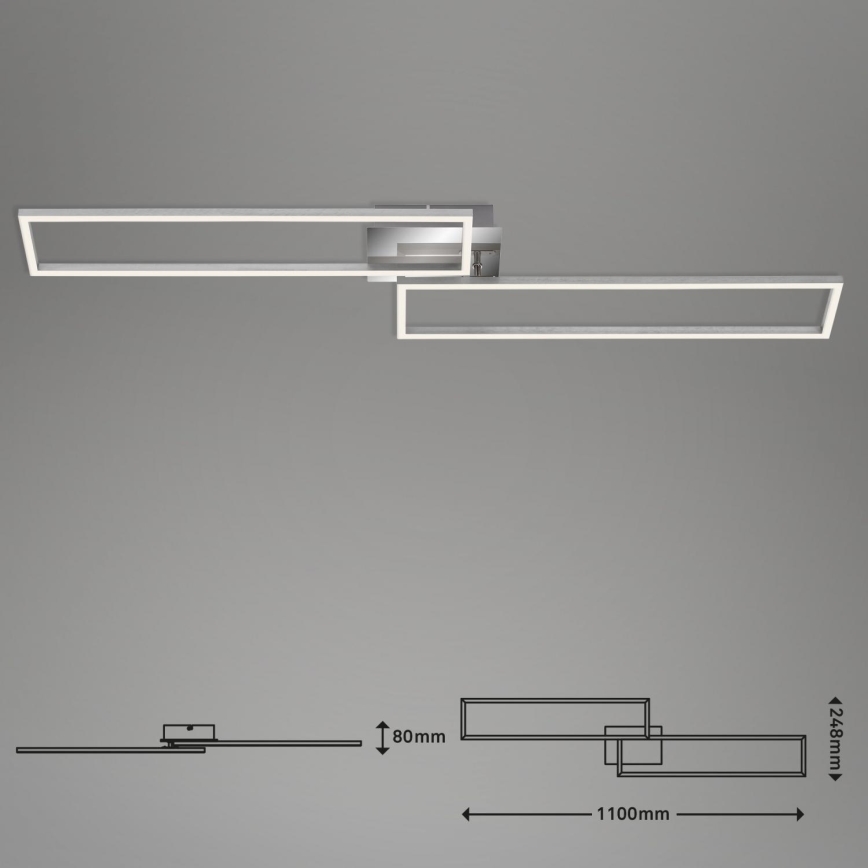 Brilo 3158-018 - LED Hämardatav pinnale kinnitatav lühter FRAME 2xLED/20W/230V 2700-5000K Wi-Fi Tuya + kaugjuhtimispult