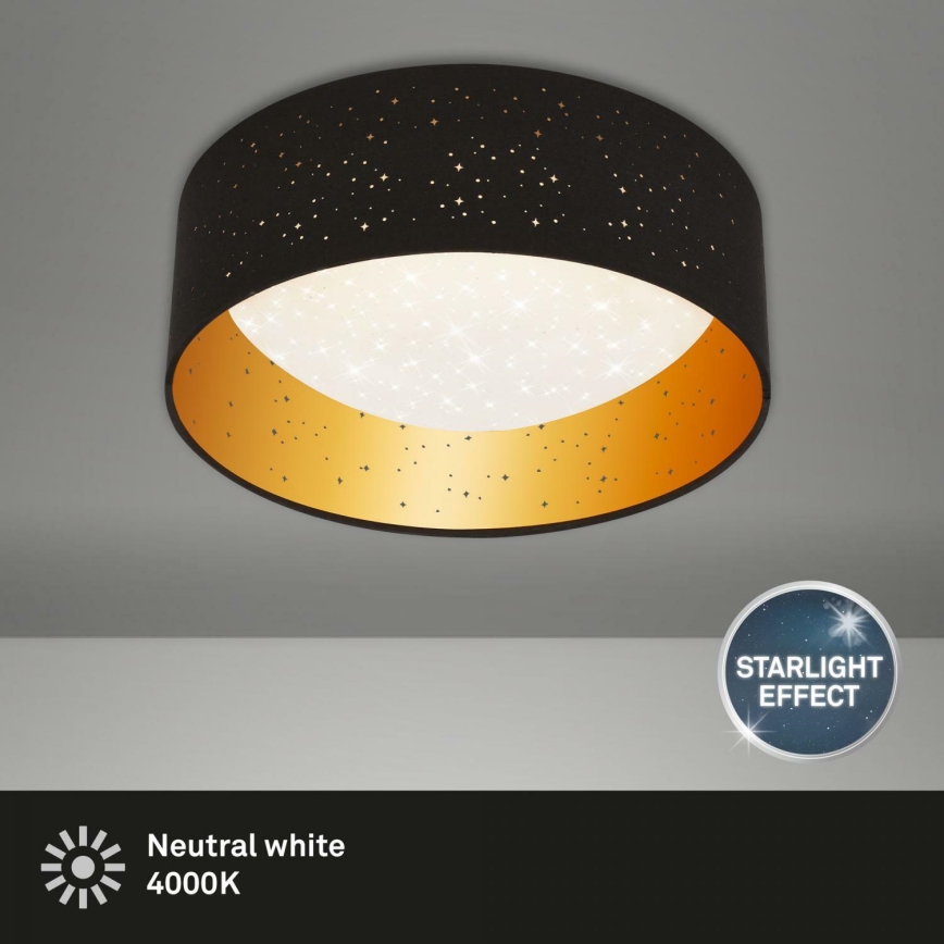 Brilo 3482-015 - LED Laevalgusti MAILA STARRY LED/12W/230V must/kuldne