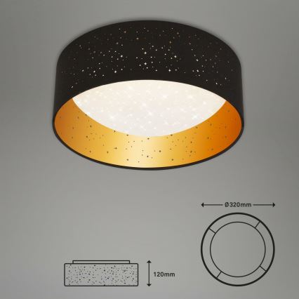 Brilo 3482-015 - LED Laevalgusti MAILA STARRY LED/12W/230V must/kuldne