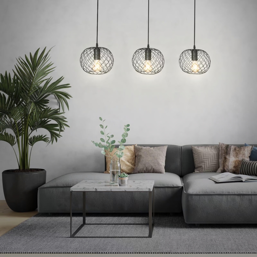 Brilo 4037-035 - Rippvalgusti kaabliga WINKI 3xE27/40W/230V