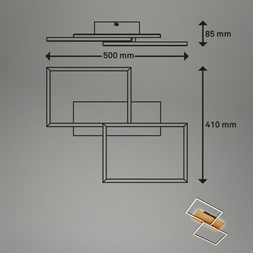 Brilo - hämardatav LED-laelamp CORNICE LED/30W/230V 3000K