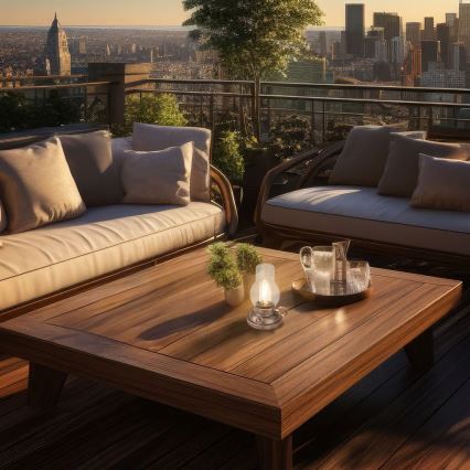 Brilo - LED hämardatav väliseks kasutamiseks laetav lauavalgusti KANEA LED/1,5W/5V IP44 1200 mAh pronks