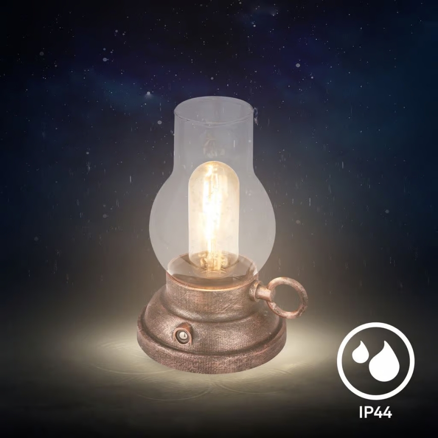 Brilo - LED hämardatav väliseks kasutamiseks laetav lauavalgusti KANEA LED/1,5W/5V IP44 1200 mAh pronks