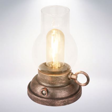 Brilo - LED hämardatav väliseks kasutamiseks laetav lauavalgusti KANEA LED/1,5W/5V IP44 1200 mAh pronks