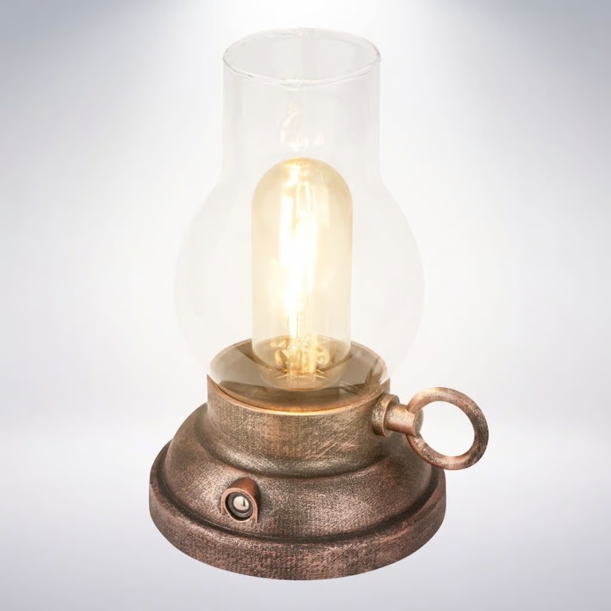 Brilo - LED hämardatav väliseks kasutamiseks laetav lauavalgusti KANEA LED/1,5W/5V IP44 1200 mAh pronks