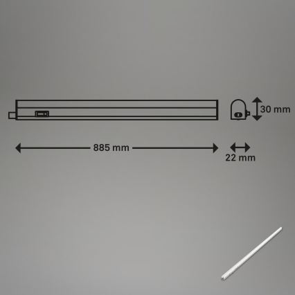 Brilo - kapialune LED-valgusti LED/10W/230V 4000K 87,3 cm