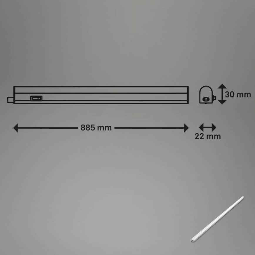 Brilo - kapialune LED-valgusti LED/10W/230V 4000K 87,3 cm