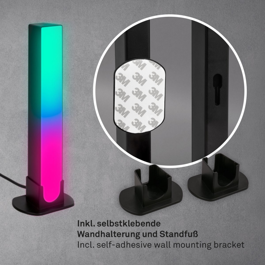 Brilo - KOMPLEKT 2x LED RGBIC Hämardatav laualamp LED/12W/230V 3000-6500K Wi-Fi Tuya