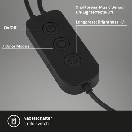 Brilo - KOMPLEKT 2x LED RGBIC Hämardatav laualamp LED/12W/230V 3000-6500K Wi-Fi Tuya