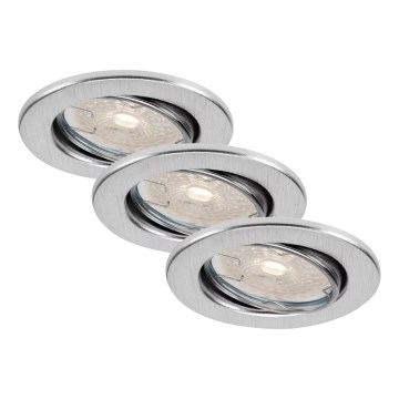 Brilo - Komplekt 3x hämardatav vannitoa lae sissepaigaldatav LED-valgusti DIMM LED/5,5W/230V IP23 mattkroom