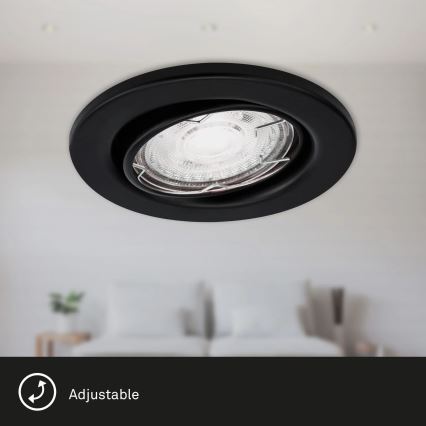 Brilo - KOMPLEKT 3x LED Süvistatav valgusti vannituppa 1xGU10/5W/230V IP23 must