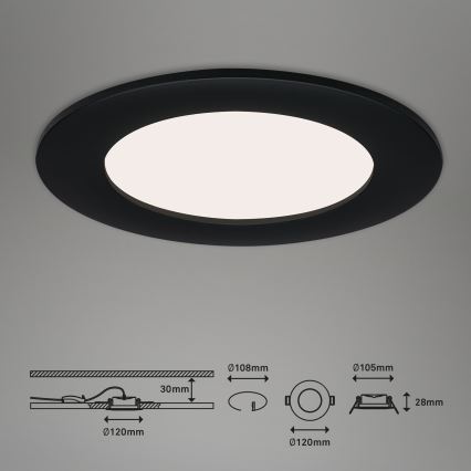 Brilo - KOMPLEKT 3x LED Süvistatav valgusti vannituppa FLAT LED/7W/230V IP44