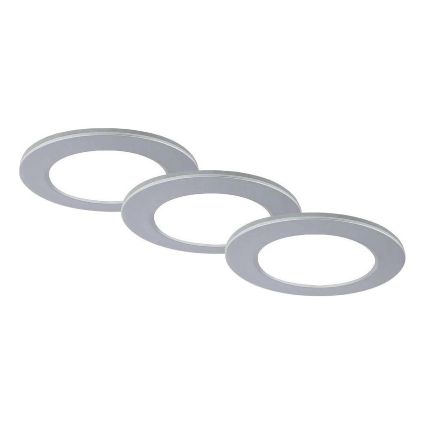 Brilo - KOMPLEKT 3x LED Süvistatav valgusti vannituppa LED/4W/230V IP44 3000/4000K hõbedane
