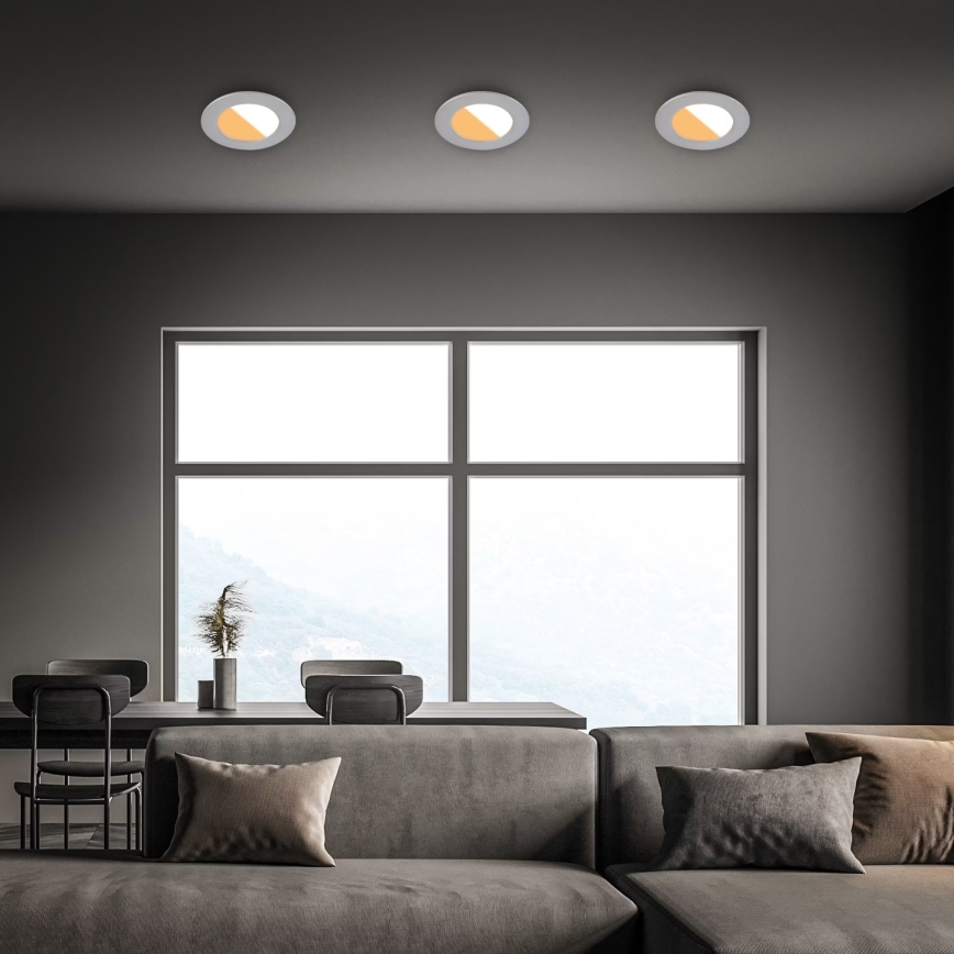 Brilo - KOMPLEKT 3x LED Süvistatav valgusti vannituppa LED/4W/230V IP44 3000/4000K hõbedane