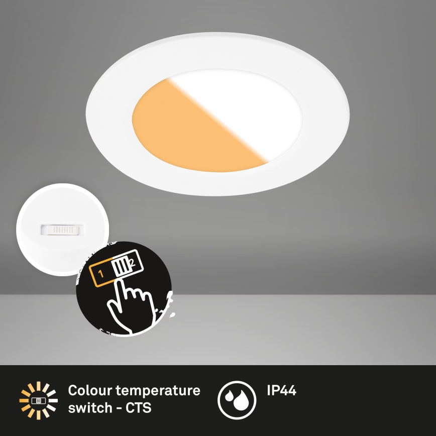 Brilo - KOMPLEKT 3x LED Süvistatav valgusti vannituppa LED/4W/230V IP44 3000/4000K valge