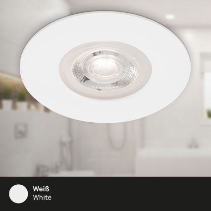 Brilo - KOMPLEKT 4x LED Süvistatav valgusti vannituppa LED/4,9W/230V IP44 valge