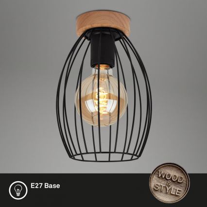Brilo - Laevalgusti WAKTU 1xE27/60W/230V kummipuu