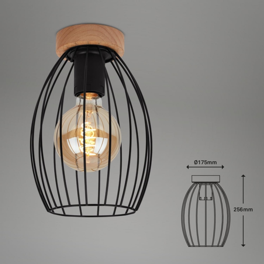 Brilo - Laevalgusti WAKTU 1xE27/60W/230V kummipuu
