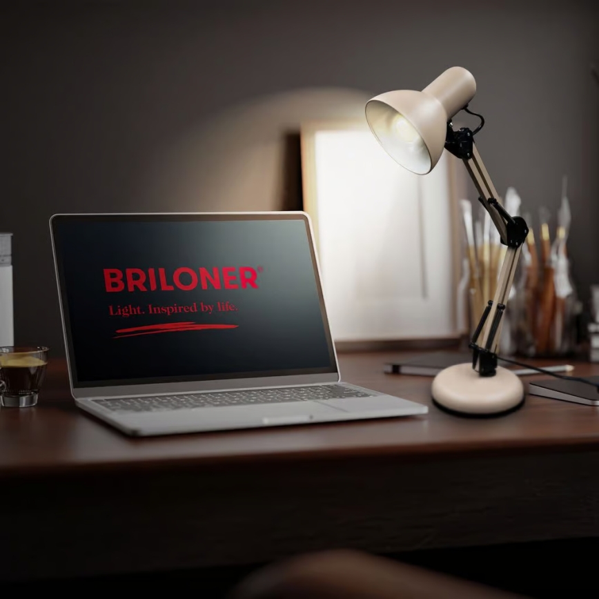 Brilo - Laualamp PIXA 1xE14/25W/230V beež