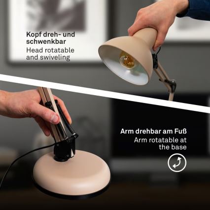 Brilo - Laualamp PIXA 1xE14/25W/230V beež