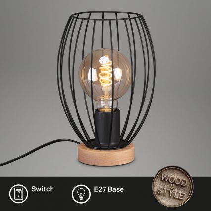 Brilo - Laualamp WAKTU 1xE27/25W/230V kummipuu