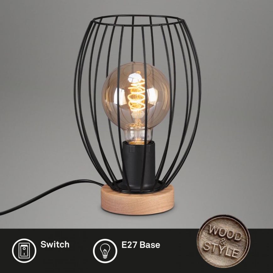 Brilo - Laualamp WAKTU 1xE27/25W/230V kummipuu