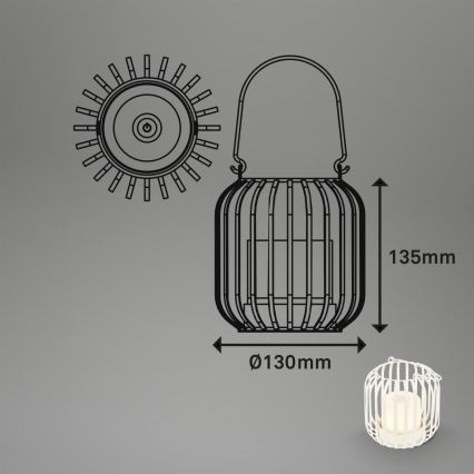 Brilo - LED Hämardatav rechargeable väli laualamp LED/2W/5V IP44 valge