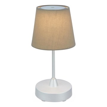 Brilo - LED Hämardatav laetav väli laualamp LED/3W/5V IP44 hõbedane/beež