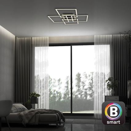 Brilo - Hämardatav LED-laelamp FRAME LED/50W/230V 2700-6500K 72,4x72,4cm must Wi-Fi Tuya + kaugjuhtimispult