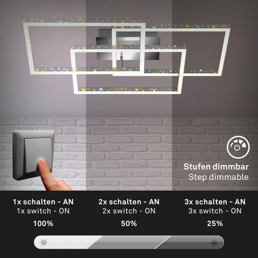 Brilo - LED Hämardatav laevalgusti FRAME LED/57W/230V 3000K matt kroom