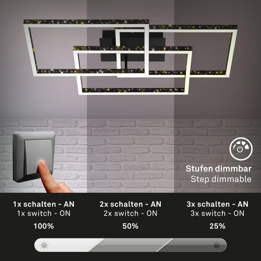 Brilo - LED Hämardatav laevalgusti FRAME LED/57W/230V 3000K must