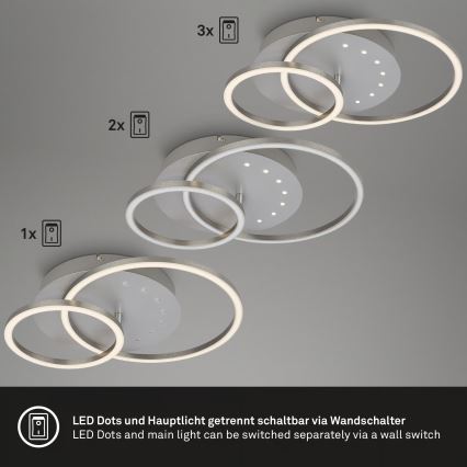 Brilo - LED hämardatav laevalgusti LED/26W/230V 3000K mattkroom