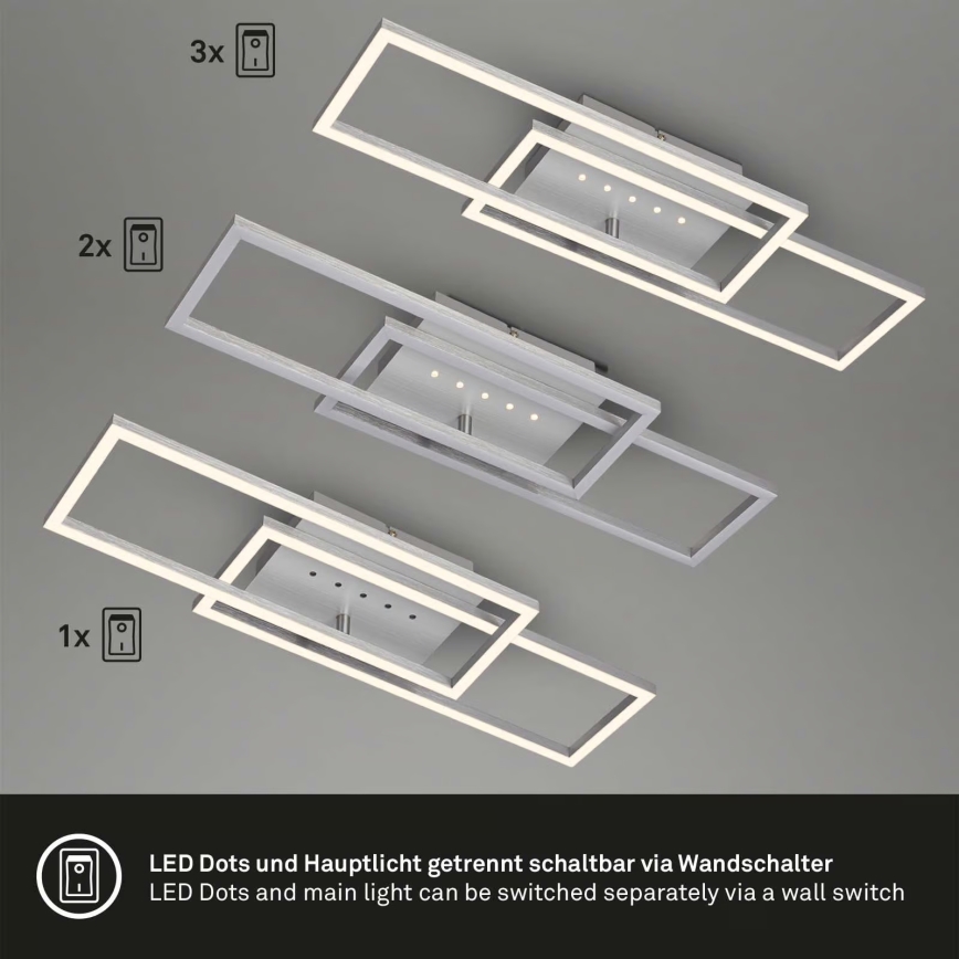 Brilo - LED hämardatav laevalgusti LED/30W/230V 3000K mattkroom