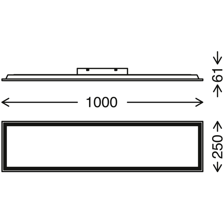 Brilo - LED Hämardatav laevalgusti PIATTO LED/24W/230V 3000-6500K 100x25 cm + kaugjuhtimispult