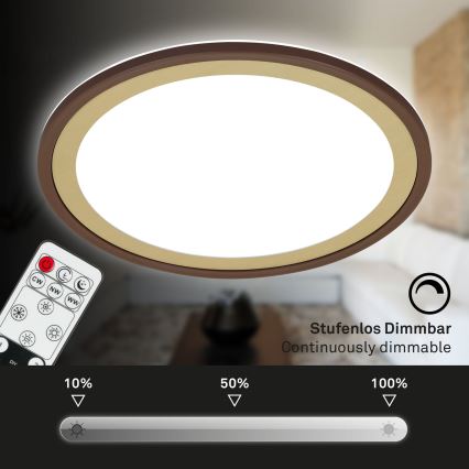 Brilo - LED Hämardatav laevalgusti SLIM LED/22W/230V 2700-6500K + kaugjuhtimispult