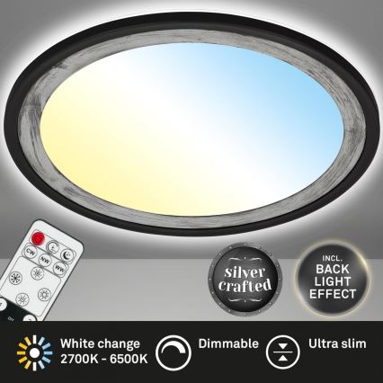 Brilo - LED Hämardatav laevalgusti SLIM LED/22W/230V 2700-6500K + kaugjuhtimispult