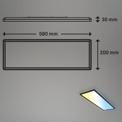 Brilo - LED Hämardatav laevalgusti SLIM LED/23W/230V 2700-6500K + kaugjuhtimispult