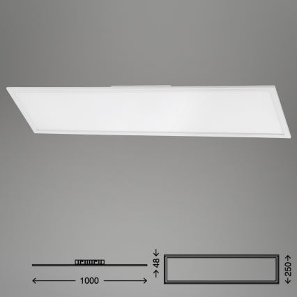 Brilo - LED Hämardatav laevalgusti SLIM LED/24W/230V 3000-6500K 100x25 cm + kaugjuhtimispult