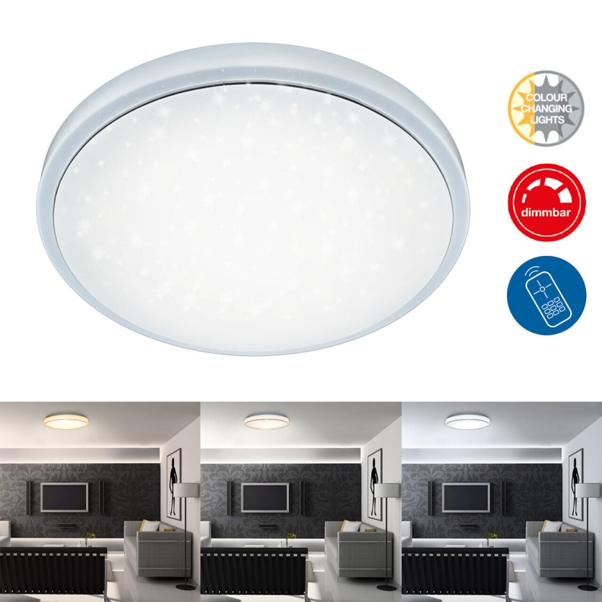 Brilo - LED Hämardatav laevalgusti STARRY SKY LED/18W/230V 3000-6500K + kaugjuhtimispult