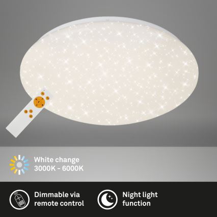 Brilo - LED Hämardatav laevalgusti STARRY SKY LED/22W/230V 3000-6000K + kaugjuhtimispult